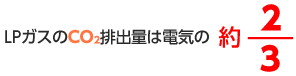 LPガスのCO2排出量は電気の約3分の2